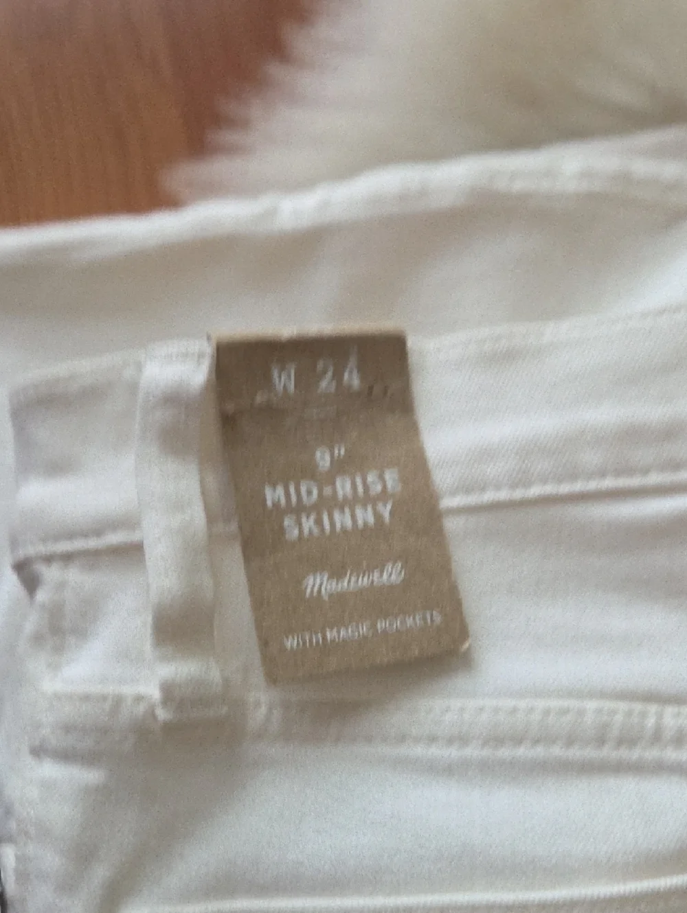 NWT Madewell White 9 Inch Mid Rise Skinny Jeans Button-Fly Sz 24